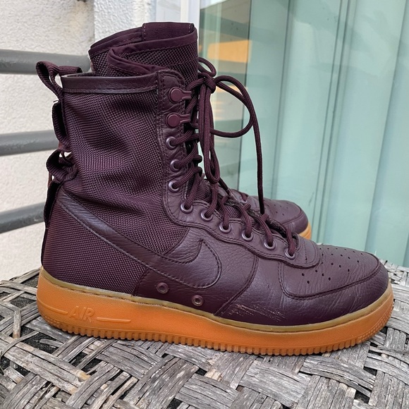 NIKE SF Air Force 1 High Deep Burgundy - Picture 2 of 8